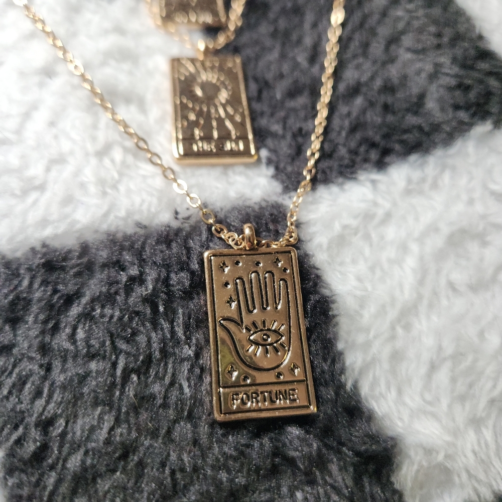 Mystical Gold Tarot Necklace Trio - Picture 4 of 6